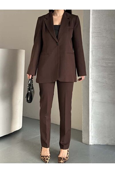 Moda İkra Women Blazer Jacket Pants Suit