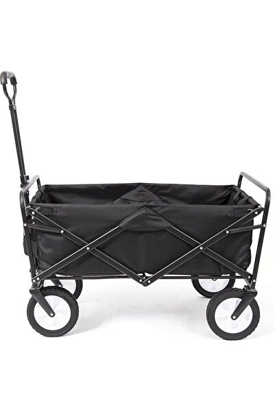 MacSports Collapsible Folding Outdoor Utility Wagon, Black