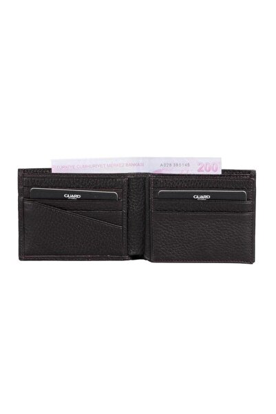 GUARD Pistachio Brown Genuine Leather Horizontal Men's Wallet