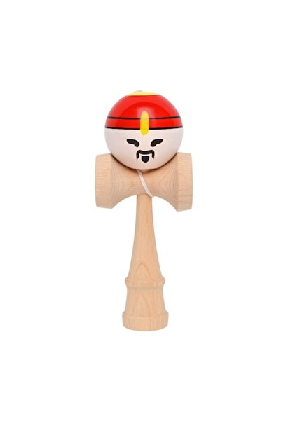 WSC Kendama Rege, din lemn, 18 cm, bicolor, roșu-alb