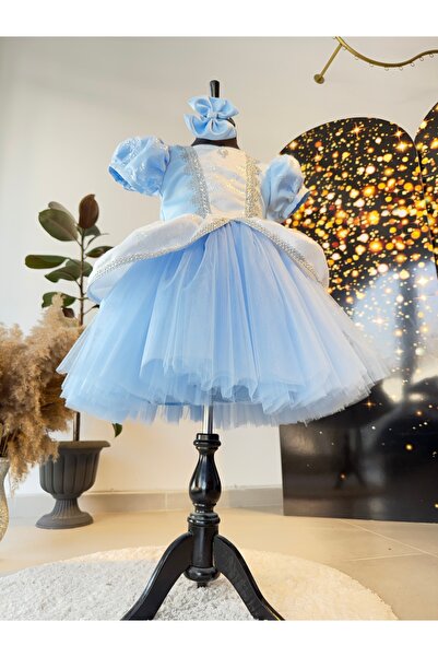 İkrabutikbursa Kız Çocuk Cinderella Kostüm, Kız Çocuk Prenses Elbisesi, Parti...