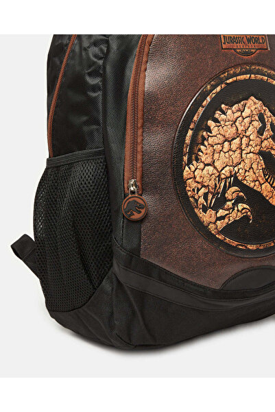 REDTAG Boys Brown Jurassic World School Backpack (16 Inch)