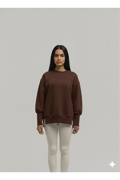 VOICTEC Γυναικείο φούτερ επένδυση fleece ασύμμετρο με τρεις κλωστές