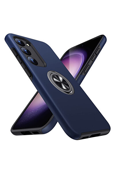 MobileSmart Husă pentru Samsung Galaxy S23, Protecție Militară, Inel Metalic ...