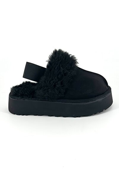 Shoebutik Γυναικείες βελούδινες παντόφλες Echo με μαύρο λαστιχάκι