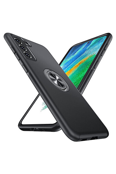 MobileSmart Husă pentru Samsung Galaxy S21 FE, Protecție Militară, Inel Metal...