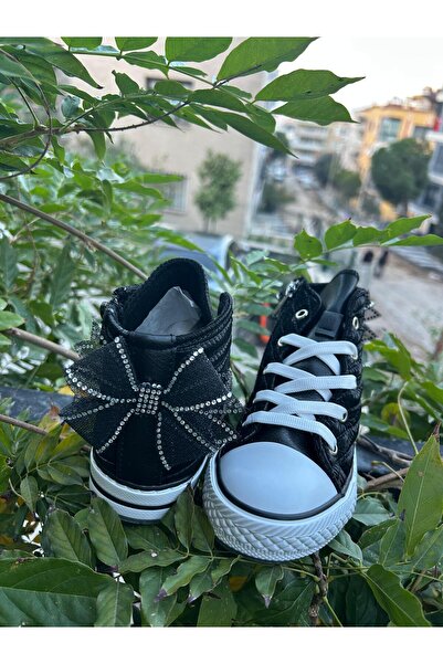 Scarpe Magiche Black Star Stone Bow High-Top Sneakers
