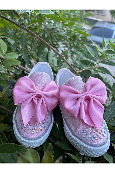 Scarpe Magiche Pink Princess Sparkly Sneakers with Ribbon