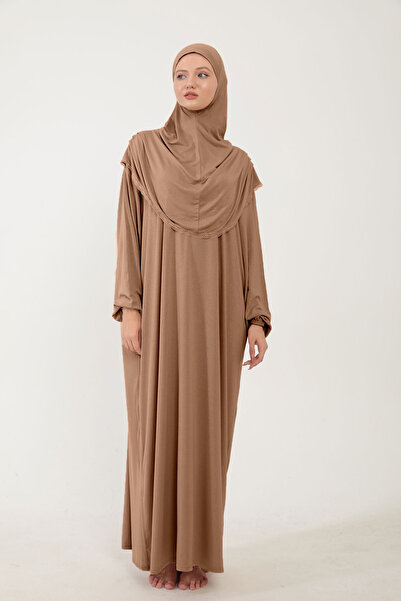 Sonbaharmoda Women's Hijab Cotton Headscarf Prayer Dress Lace One Piece Combe...