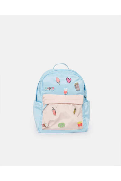 REDTAG Girls Blue Embellished Backpack