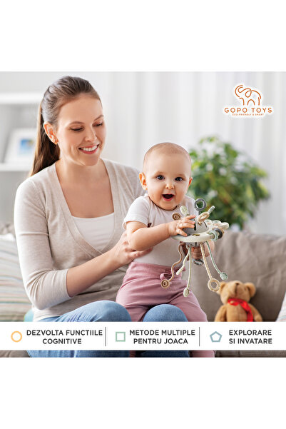 Gopo Toys Montessori Sensory Toy for Children - Pop It Silicone, Teething Baby, 1-3 Years