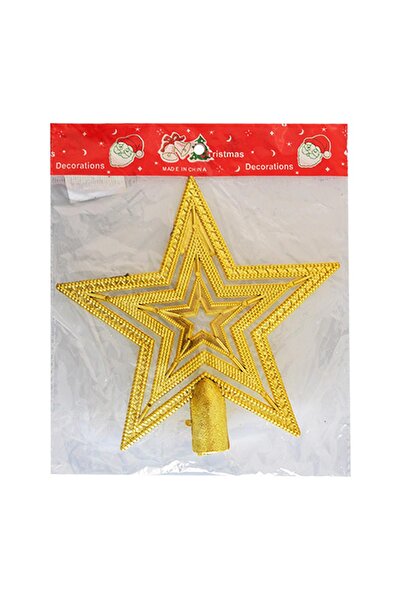 Patladı Gitti Christmas Pine Tree Ornament 15 cm Gold Star Tepelik