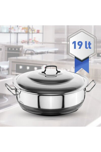 ÖZTİRYAKİLER Helvane Tencere Kapaklı 40x17 cm 19 Lt