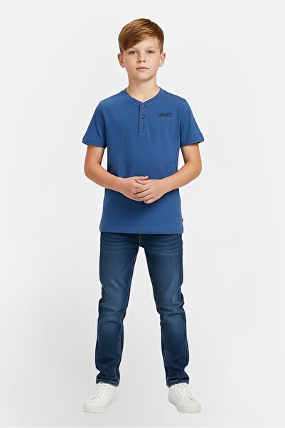Levi's Kids Boy Brand Logo Short Sleeve T-Shirt, Slate