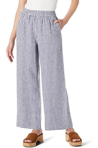 The Drop Bonni women's standard model trousers, blue with stripes, size S,