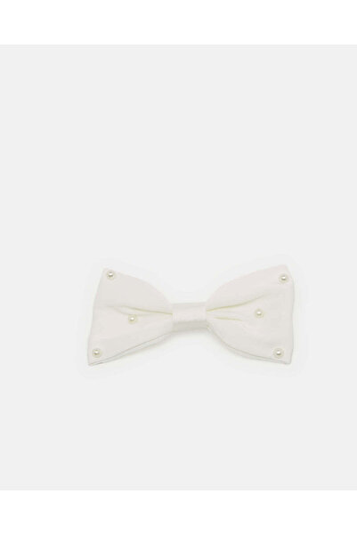 REDTAG Girls White Headband And Hair Clip Set (3 Piece)