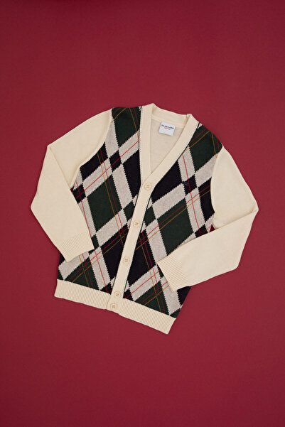 U.S. Polo Assn. Boy's Cream Knitwear Cardigan 50311141-Vr256