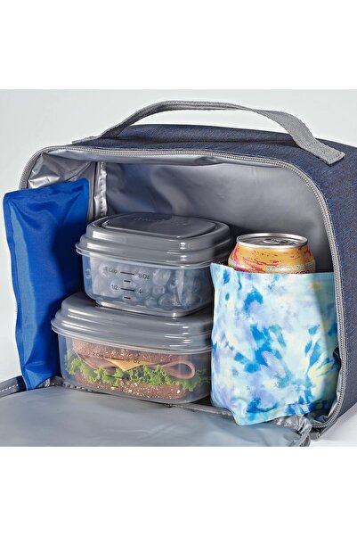 genernic Fit & Fresh Cool Coolers Reusable Nylon Ice Packs for Lunch Boxes & Coolers, Aqua Tie-Dye, 2-Pack