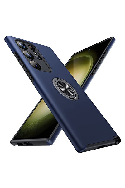 MobileSmart Husă pentru Samsung Galaxy S23 ULTRA, Protecție Militară, Inel Me...