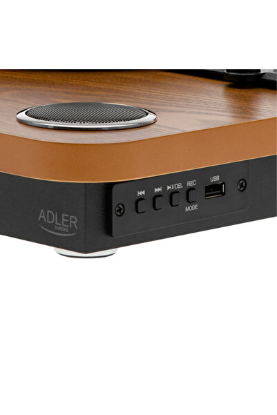 adler Turntable AD 1914, Semi-automatic, 7"/10"/12", 45 RPM, Bluetooth, USB Recording, Wood/Black
