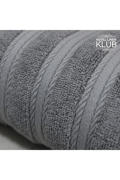 Hotel Linen Klub Bath Towels 2-Pack, 100% Ring-Spun Cotton Terry, 600 GSM, 70x140 cm, Silver