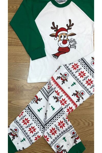 ALVİM KİDS Girls and Boys (Unisex) New Year's Pajama Set