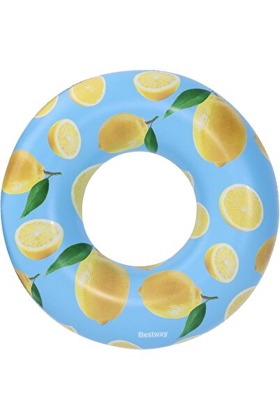 BESTWAY Lemon-Scented PVC Swim Ring with Repair Patch