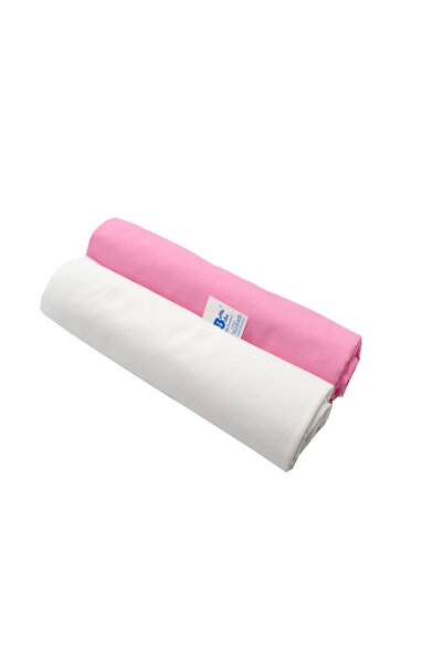 BalticBebe Imagine produs Cearceaf roz/ALB, Bumbac, Uni, Cu elastic - 120x60X...