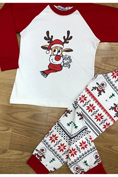 ALVİM KİDS Girls and Boys (Unisex) New Year's Pajama Set