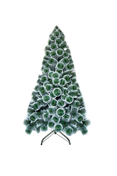 VICTRONIC Brad artificial 150 cm, pin bogat cu varfuri albe, suport metalic