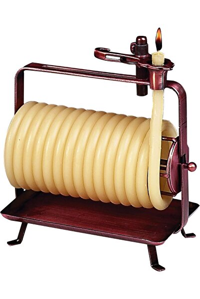 Candle by the Hour Horizontal 48-Hour Natural Beeswax Candle with Cotton Wick (Yellow)