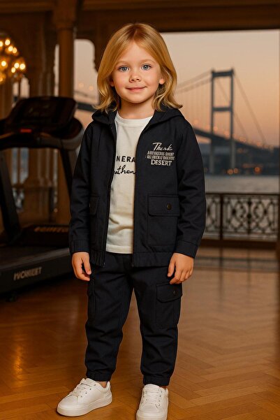 inowesta trend Boy's Premium Softshell Hooded Top Quality Parachute Fabric 3-Piece Suit