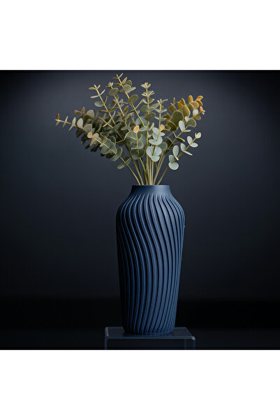 Homentum Palma | Vază decorativă înaltă cu linii verticale și finisaj mat