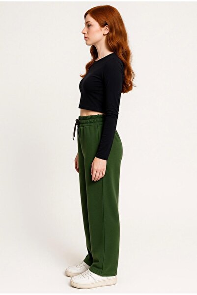 AXXEL Women's Khaki Interlock Sweatpants-P2268