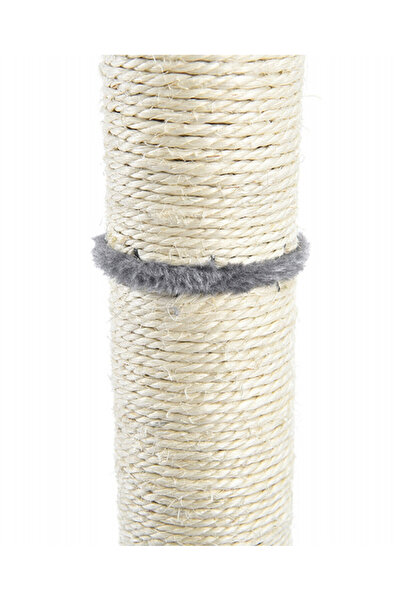 zola Cat claw and toy holder,pole with rope and ball, 100x40x40 cm, beige and grey