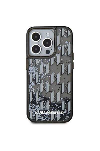 Karl Lagerfeld Case for IPhone 15 Pro Max, Hardcase Glitter, Black