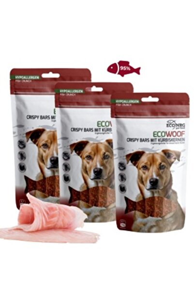 ECO NRG PET FOOD Fish Snacks Crispy Bars with Pumpkin Seeds | 3 x 125 g