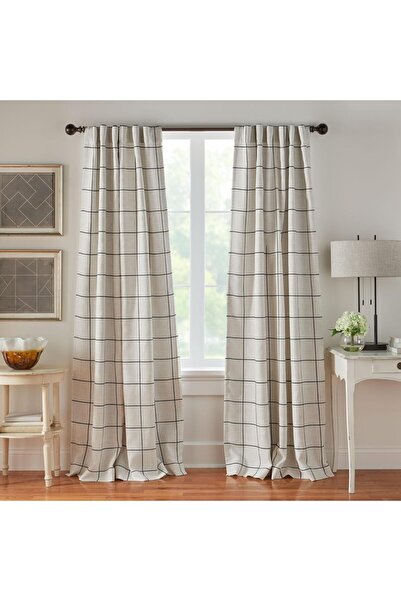 Generic Brighton Printed Blackout Curtain Panel, 52 x 95 in, Black - Rain Home Fashions