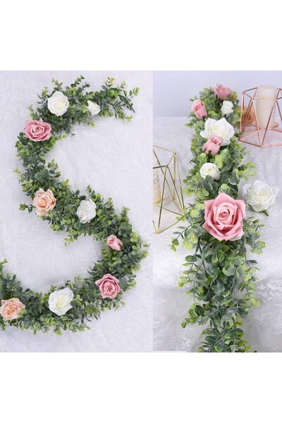 Generic DearHouse Artificial Eucalyptus Garland, Pack of 2, 6ft UV-Protected, Indoor/Outdoor