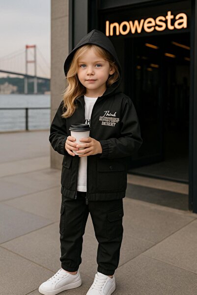 inowesta trend Момчешка блуза с качулка от софтшел Висококачествена парашутна материя Комплект от 3 части