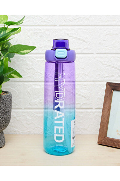REDTAG Purple Printed Water Bottle (880ml)