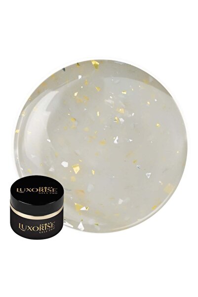 LUXORISE Gel UV pentru extensii de unghii RevoFlex Glitz 15ml, particule solare