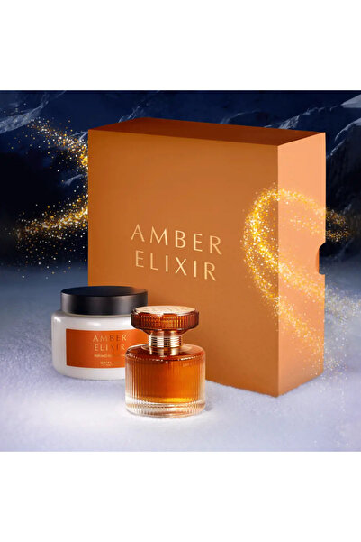 Oriflame Amber Elixir Set, - Perfumed body cream and Eau de Parfum