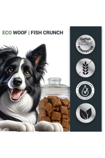 ECO NRG PET FOOD Dog Treats | Fish Snacks | CATFISH CHIPS WITH BREWER'S YEAST | 6 x 125 g