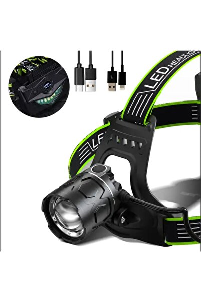 OEM Powerful Headlamp 30W, Fast Rechargeable Type-C, 5000K, 1000m Range, Waterproof, Telescopic Zoom, 36