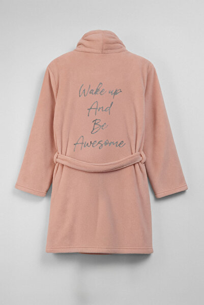 MARKAPIA WOMAN Women's Soft Velvet Textured Powder Dressing Gown