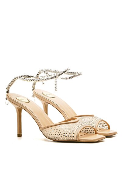 Sofia Baldi Wrist bej textile women's high heel sandals