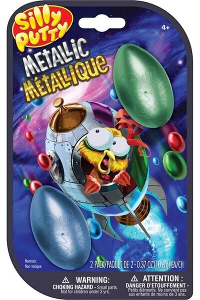 Crayola Metallic Shine Silly Putty Eggs, 2-Pack, Non-Toxic Sensory Putty for Ages 4+