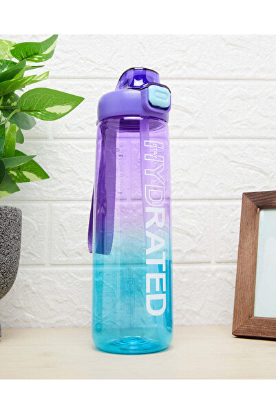 REDTAG Purple Printed Water Bottle (880ml)