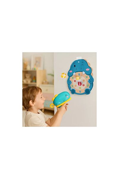 ISO TRADE Interactive Shooting Dinosaur Game, — 6 Velcro Balls, Multicolor, 27.5x30 cm